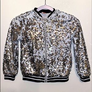 Flip Sequin Bomber Jacket Small (6-6x)